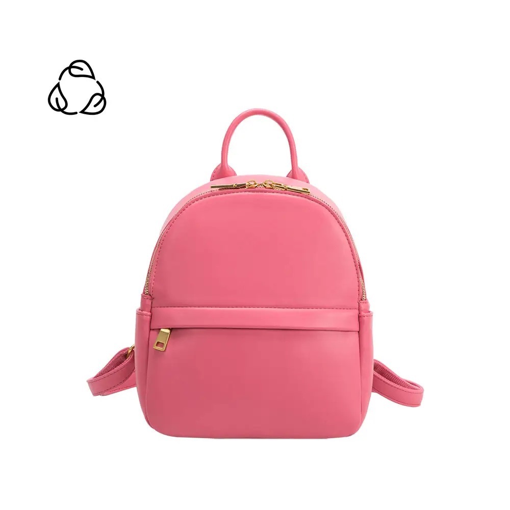 Melie Bianco Louise Recycled Vegan Leather Backpack in Pink